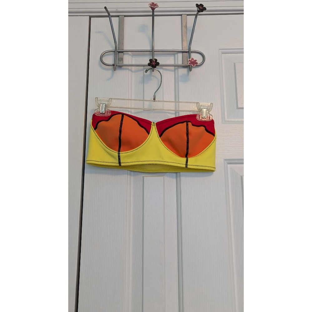 Women's It's Now Cool Bikini Top, S, Yellow & Red